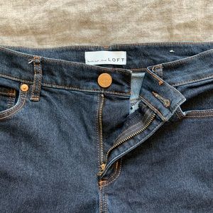 LOFT dark wash skinny jeans